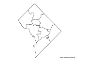 District of Columbia Wards Map