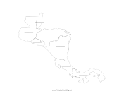 Central America fill-in map
