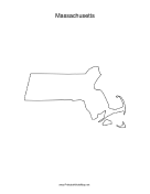 Massachusetts blank map