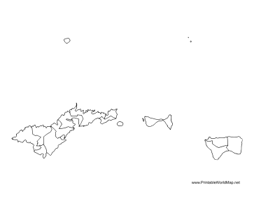 American Samoa County Map