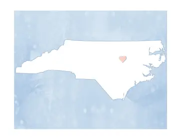 Cute North Carolina Map