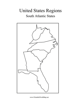 South Atlantic States Map