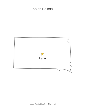 South Dakota Capital Map