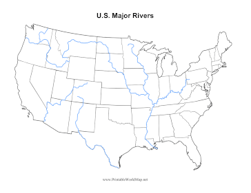US Major Rivers Map