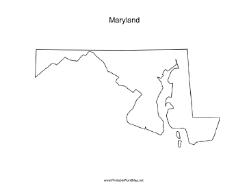 Maryland blank map