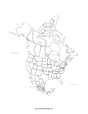 North America fill-in map
