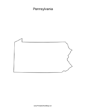 Pennsylvania blank map