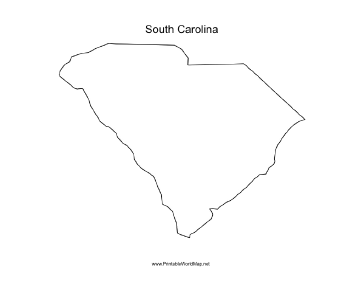 South Carolina blank map