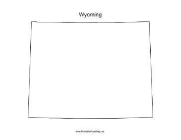 Wyoming blank map