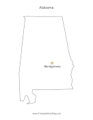 Alabama Capital Map