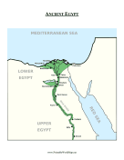 Ancient Egypt Map Color