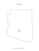Arizona Capital Map