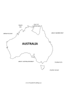 Australia Bodies Of Water Map