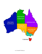 Australia Map Color