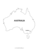Australia Map With Capital