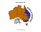 Koala Habitat map for Kids