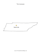 Tennessee Capital Map