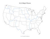 US Major Rivers Map