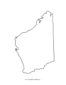 Western Australia Map Blank