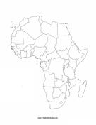 Africa blank map