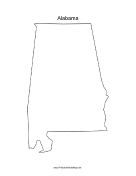 Alabama blank map