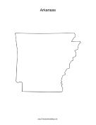 Arkansas blank map