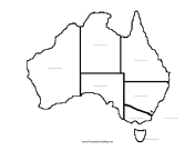 Australia fill-in map