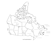 Canada fill-in map
