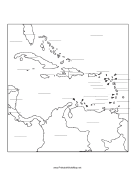 Caribbean fill-in map