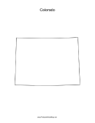 Colorado blank map