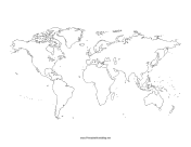 Blank World map