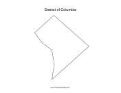 District of Columbia blank map