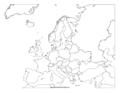 Europe blank map