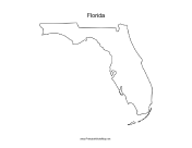 Florida blank map