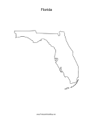 Florida blank map