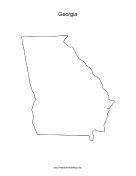 Georgia blank map