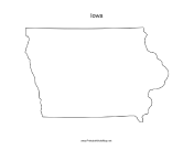 Iowa blank map