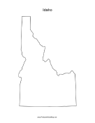 Idaho blank map