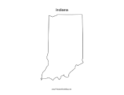 Indiana blank map