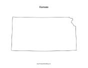 Kansas blank map