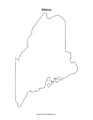 Maine blank map