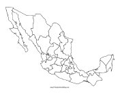 Mexico blank map