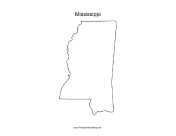 Mississippi blank map