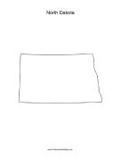 North Dakota blank map
