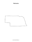 Nebraska blank map