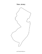 New Jersey blank map