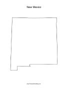 New Mexico blank map