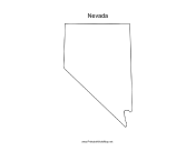 Nevada blank map