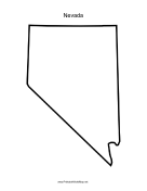 Nevada blank map