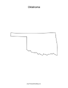 Oklahoma blank map